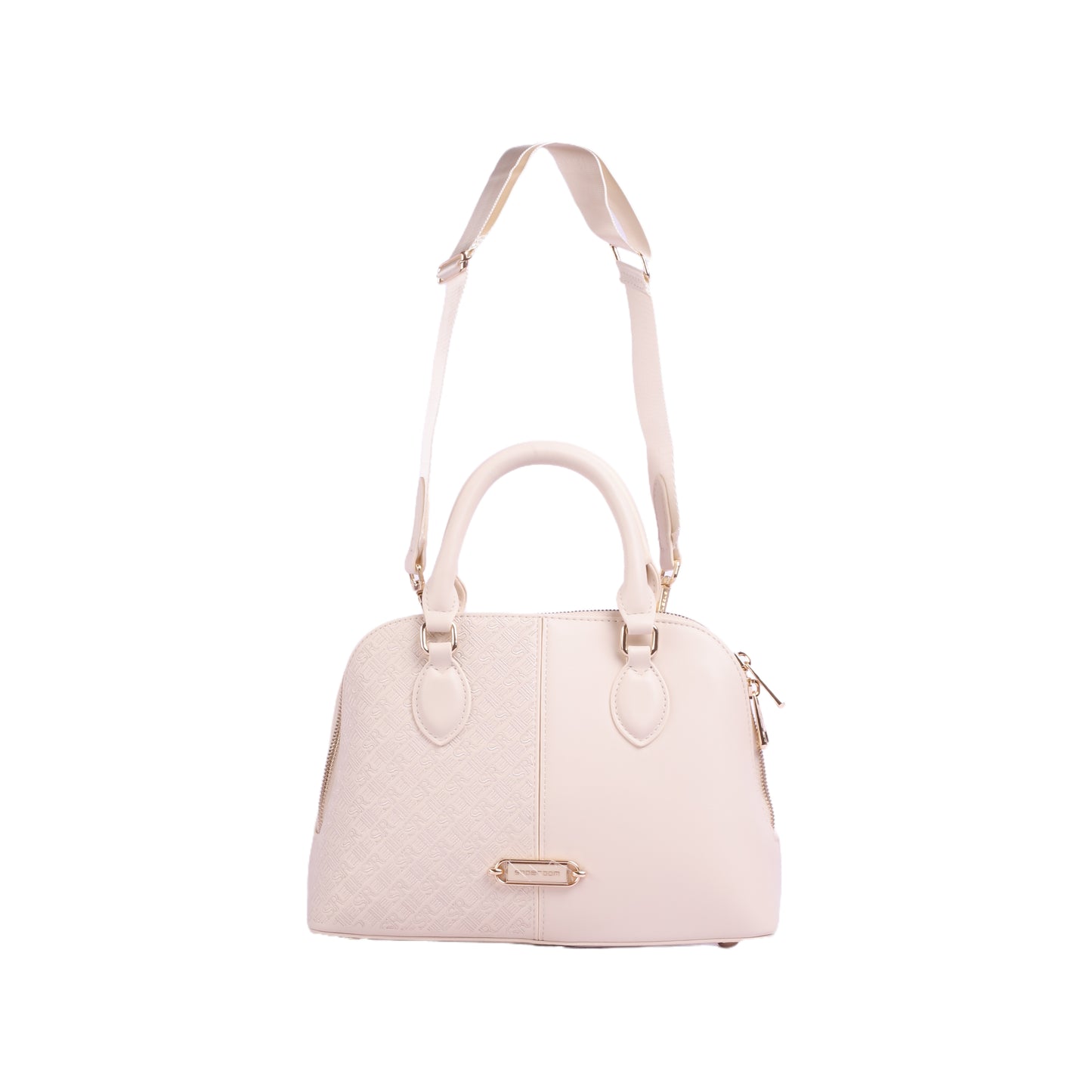 Half Embossed Leather Handbag