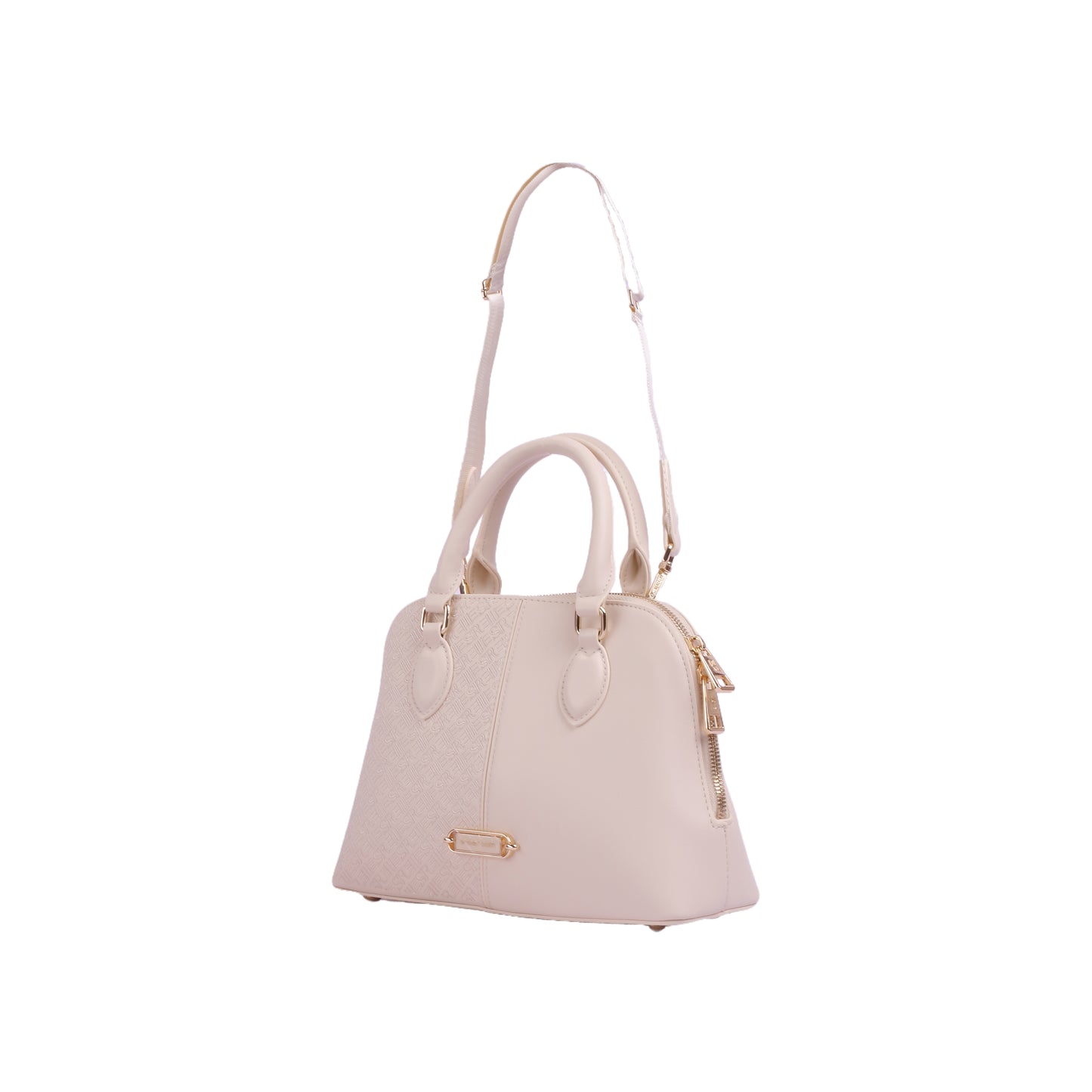 Half Embossed Leather Handbag