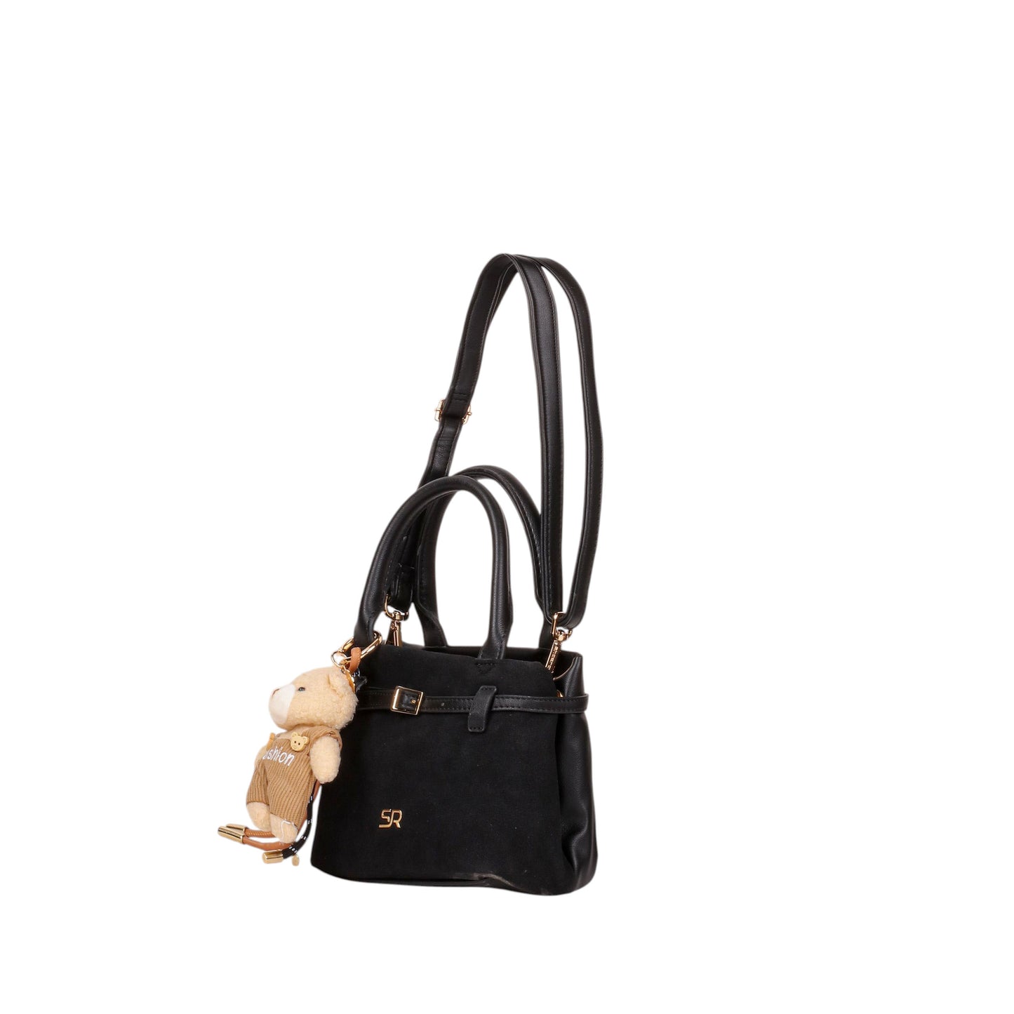 Casual Suede Leather Handbag with Medal
