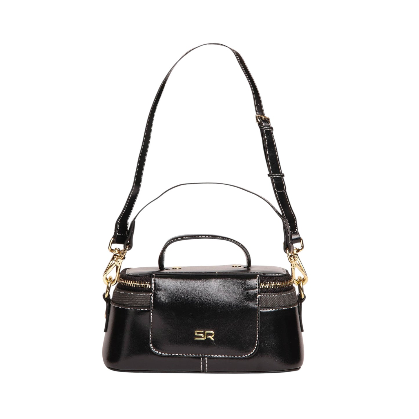 Box Handbag with Two Straps