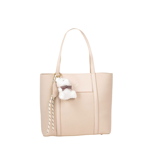 Stylish Shoulder Bag with Bear Medal