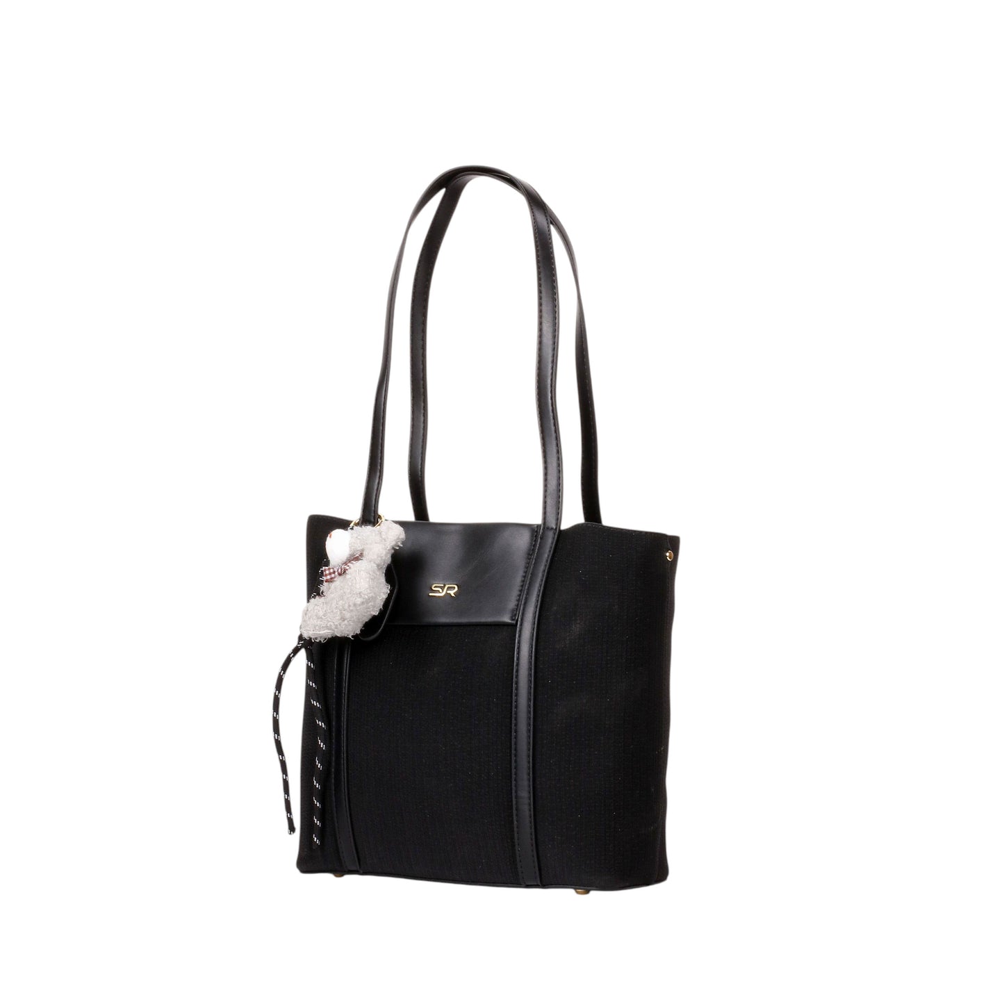 Stylish Shoulder Bag with Bear Medal