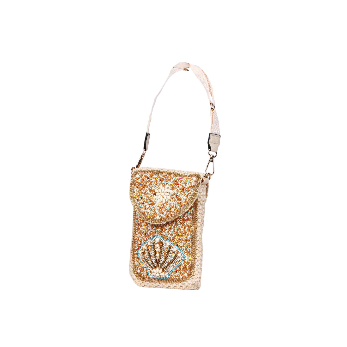 Beaded Flap Mini Bag