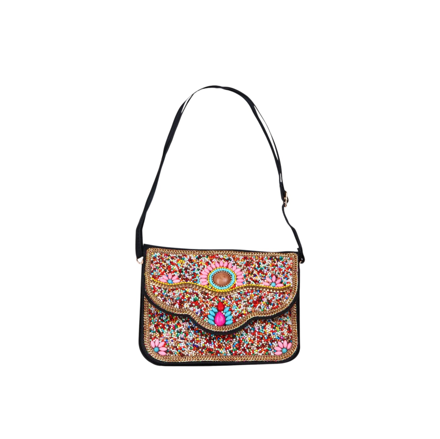 Casual Colorful Beads Cross Body Bag