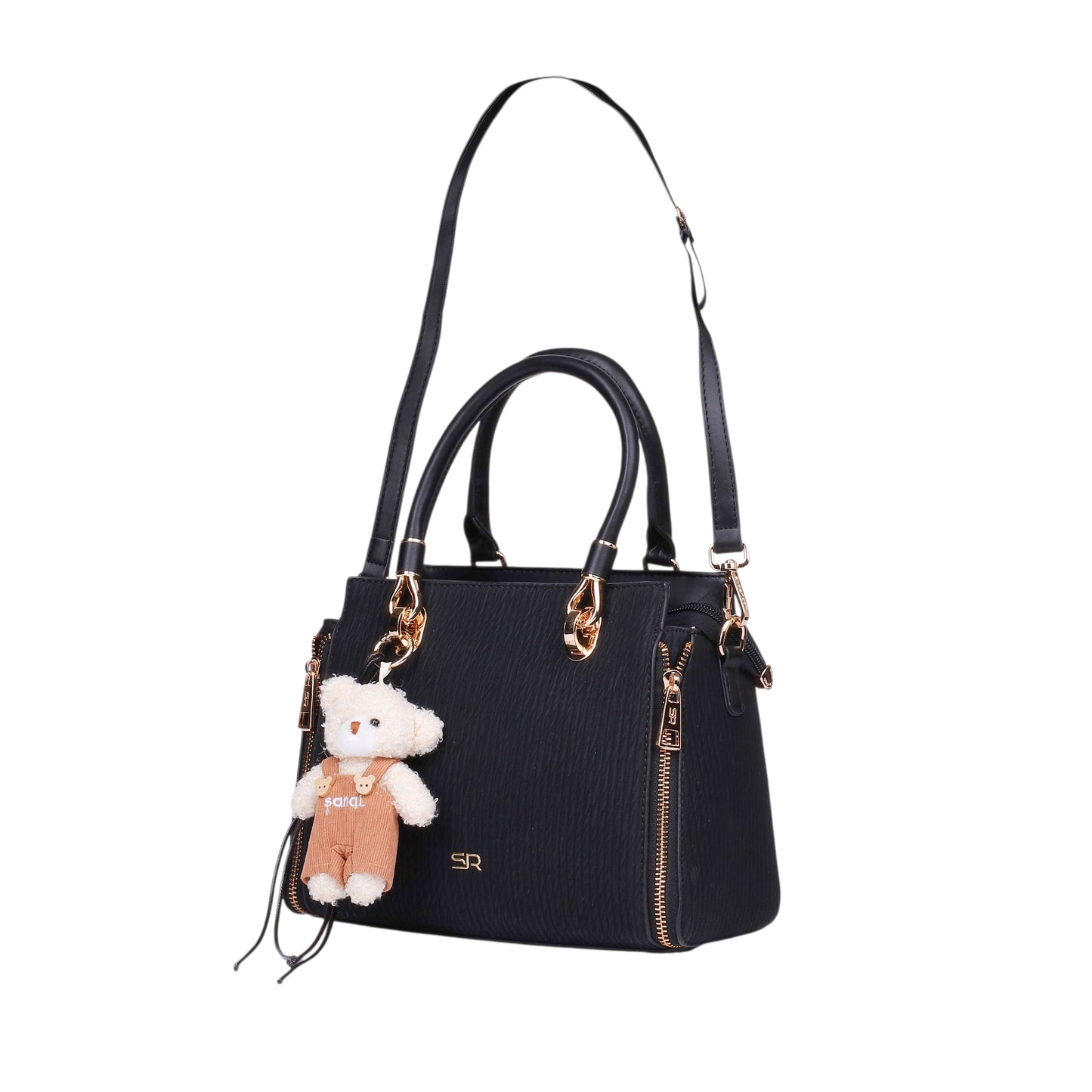 Side Decorative Zipper Handbag