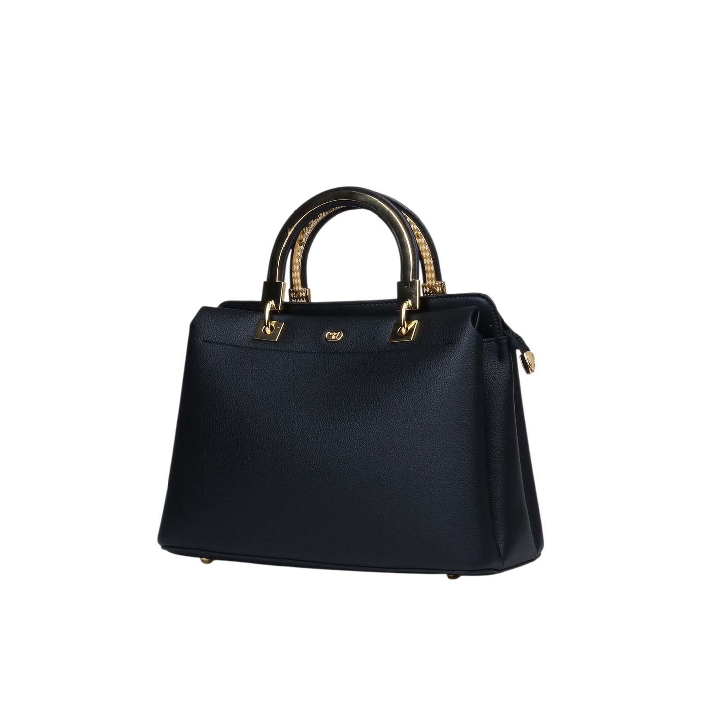Stylish Handbag with Metal Handle