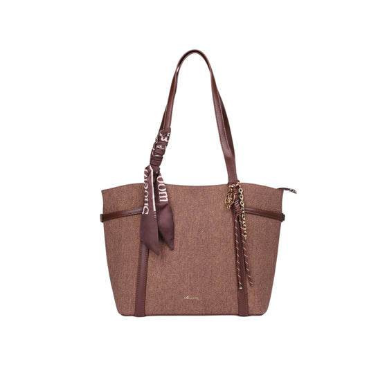 Casual Shoulder Bag with Scarf