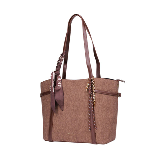 Casual Shoulder Bag with Scarf