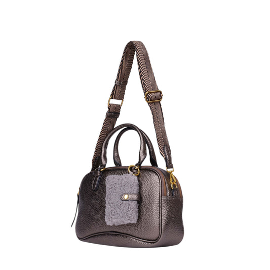 Hand Bag With Front Fur Wallet