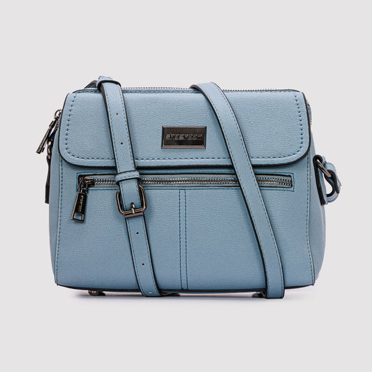 حقيبة كروس بودي بجيوب أمامية وخلفية بسحاب