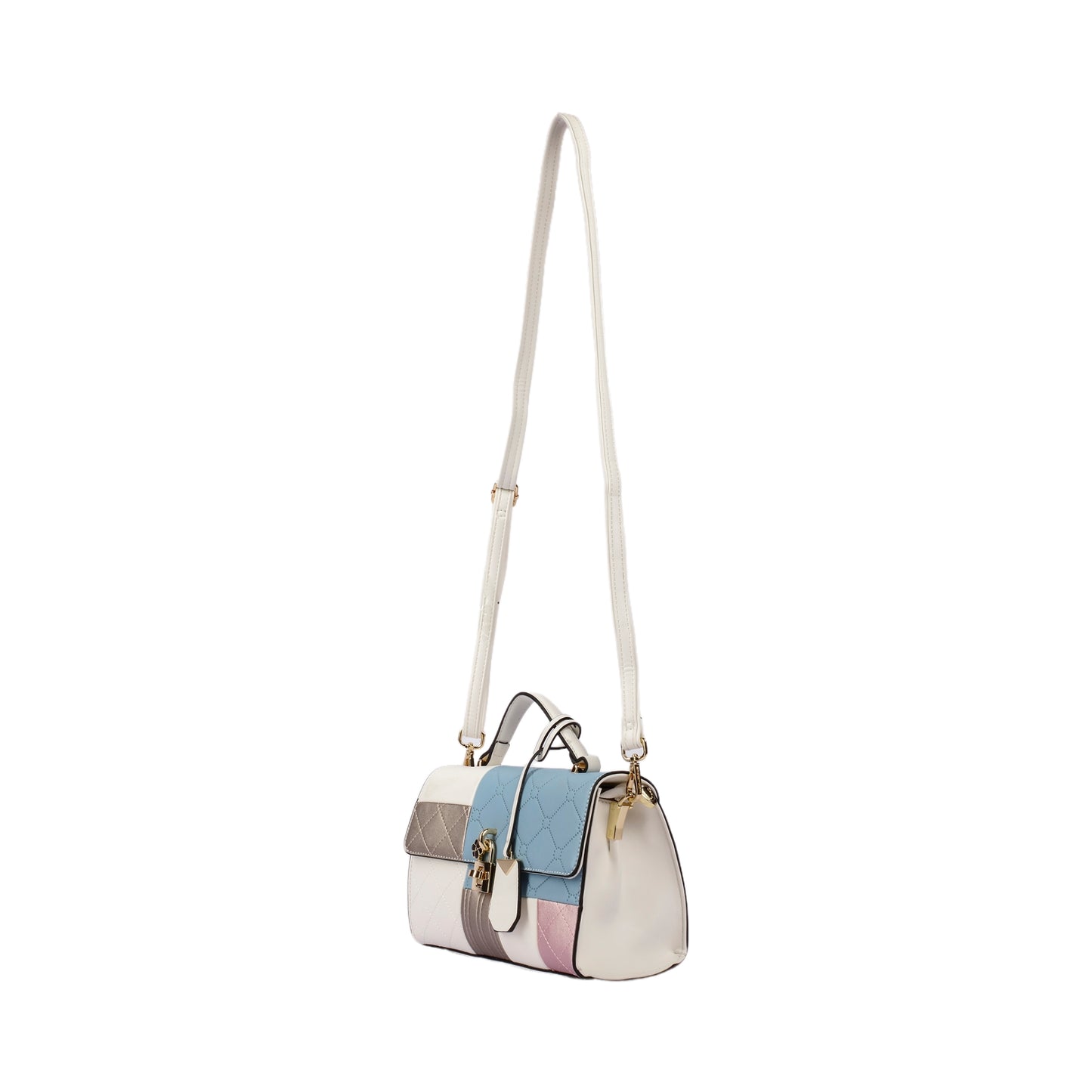 Twist Lock Colorful Cross-Body Bag
