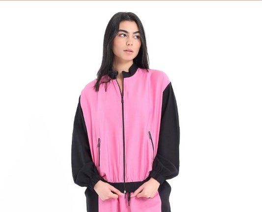 Color Block Elasticated Jacket