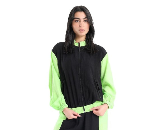 Color Block Elasticated Jacket