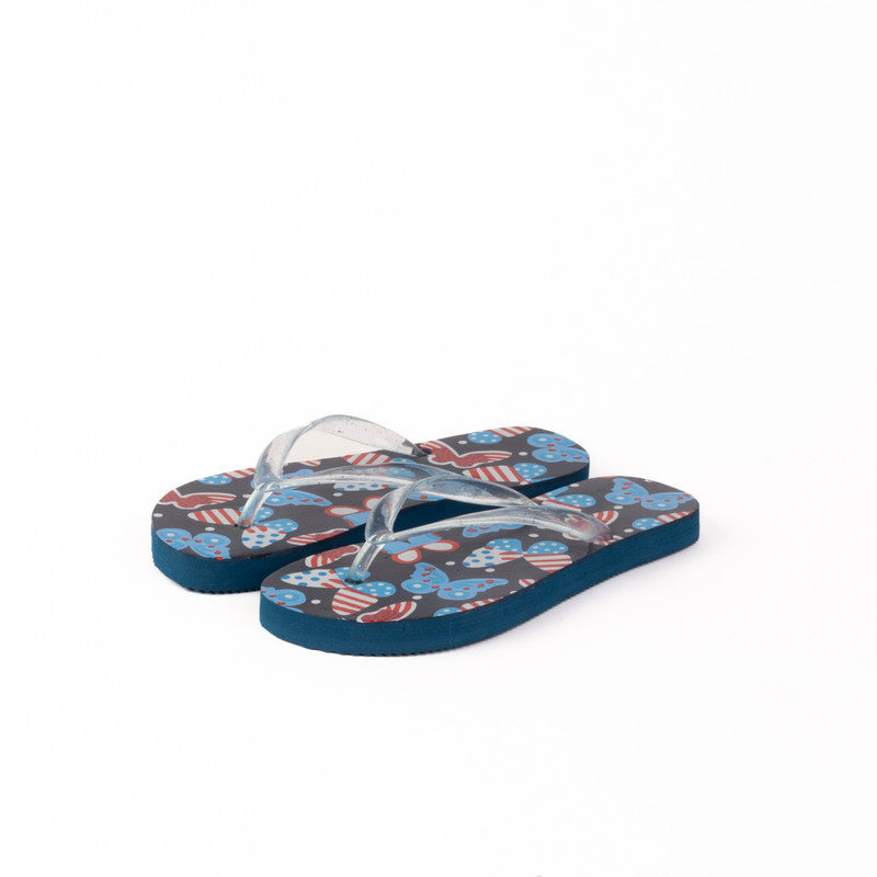 Butterfly Printed Flip Flops for Girls