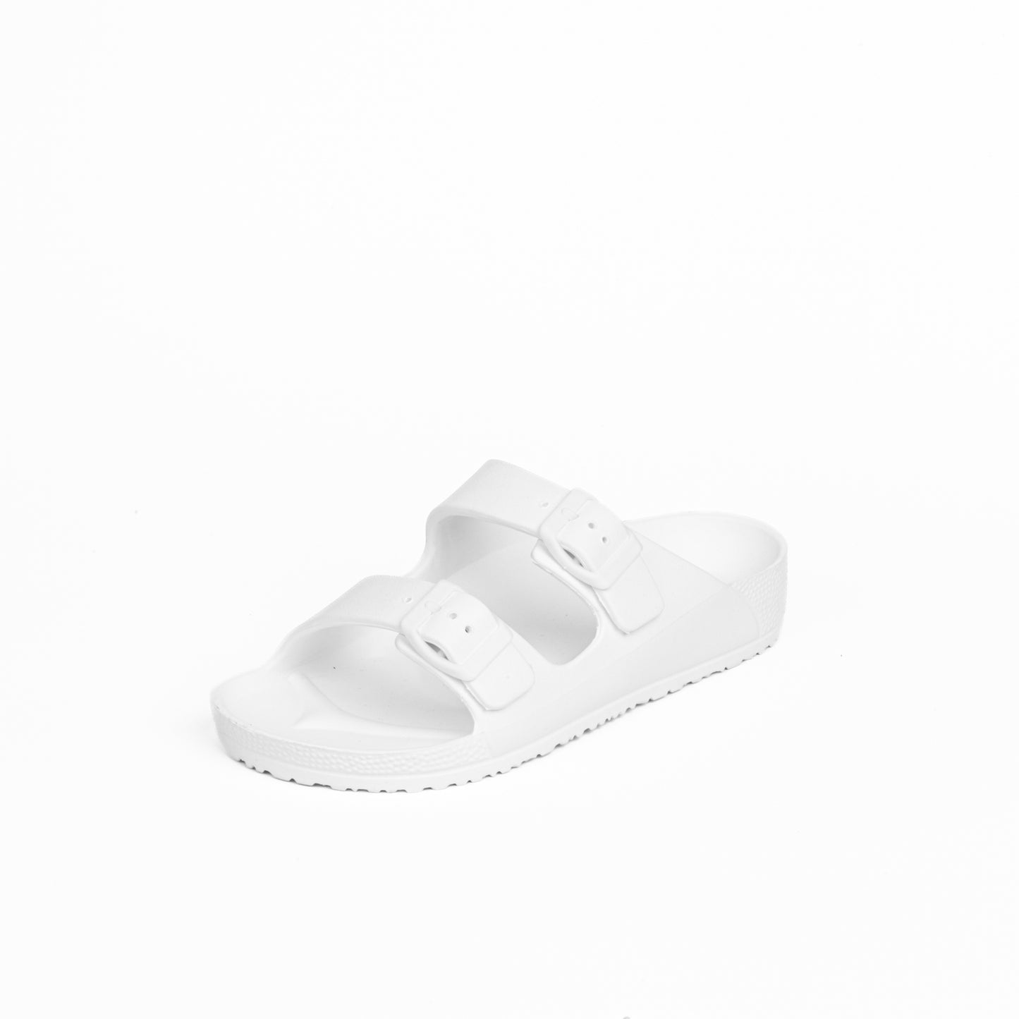 White Upper Double Buckle Jet Slide