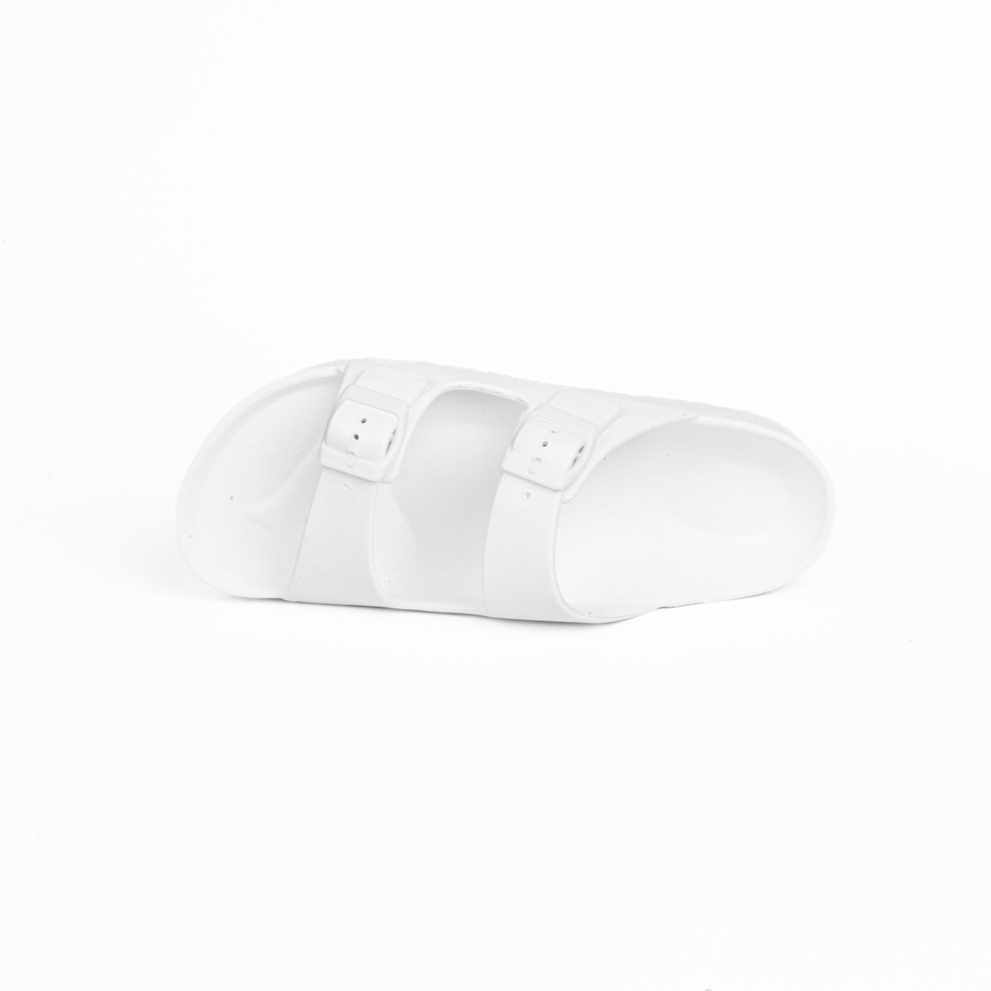 White Upper Double Buckle Jet Slide