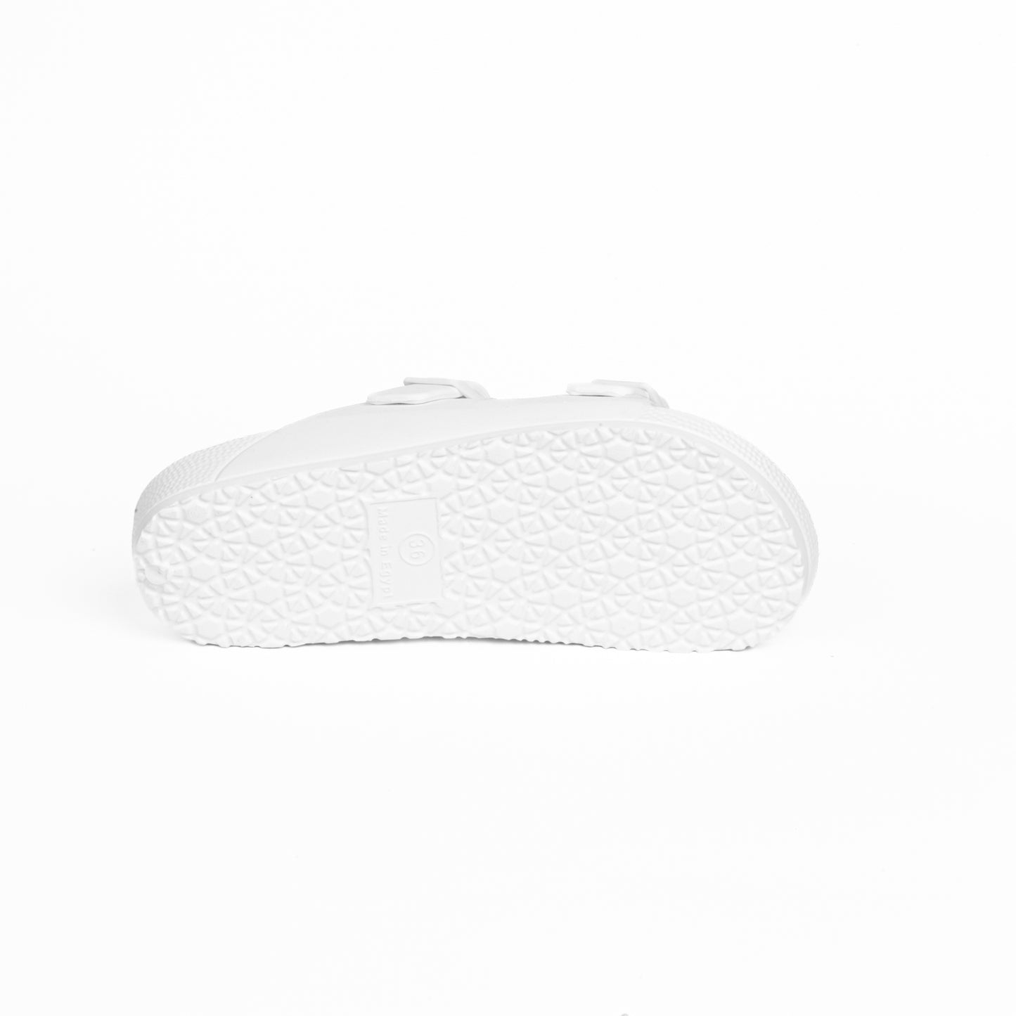 White Upper Double Buckle Jet Slide