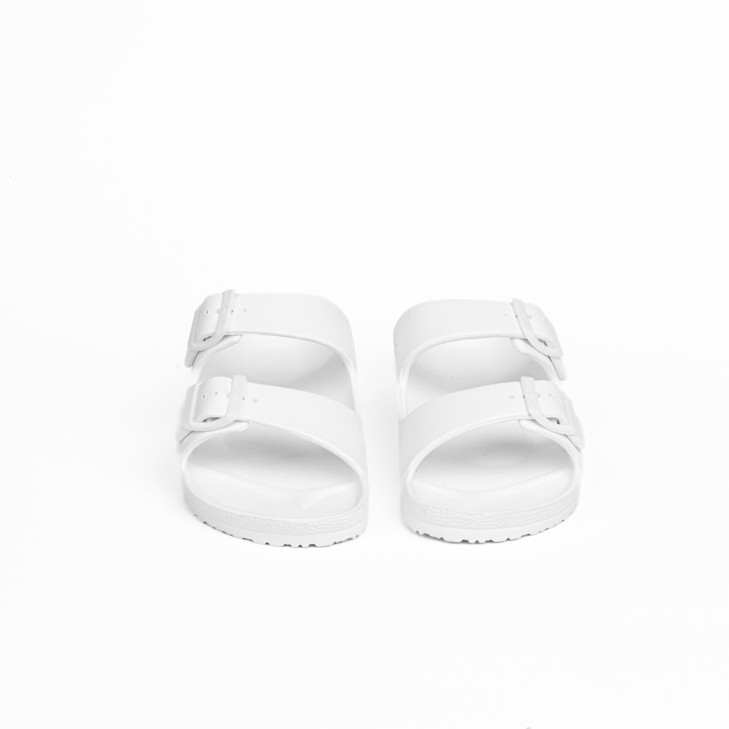 White Upper Double Buckle Jet Slide