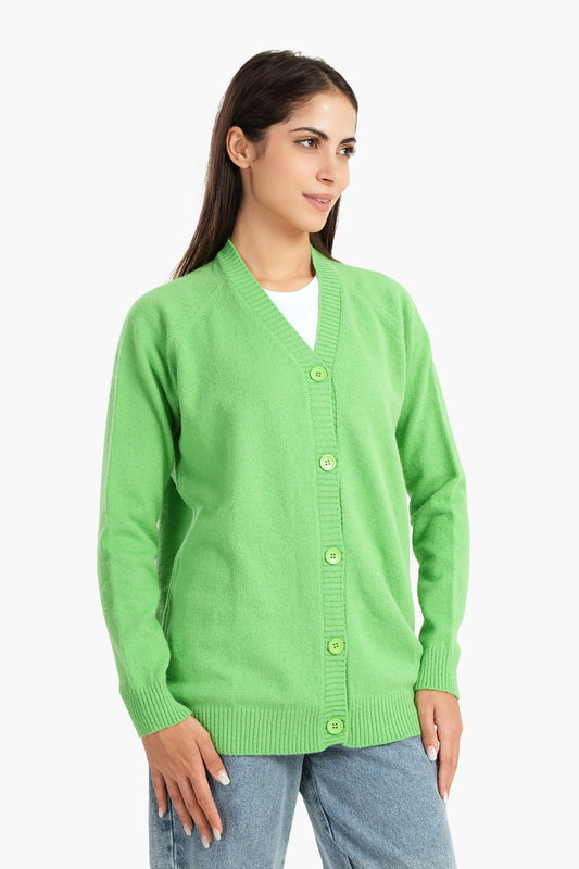 كارديجان مع زر للإغلاق