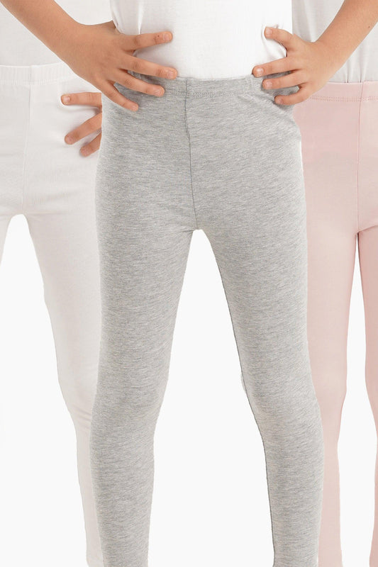 مجموعة من 3 سراويل طويلة للبنات