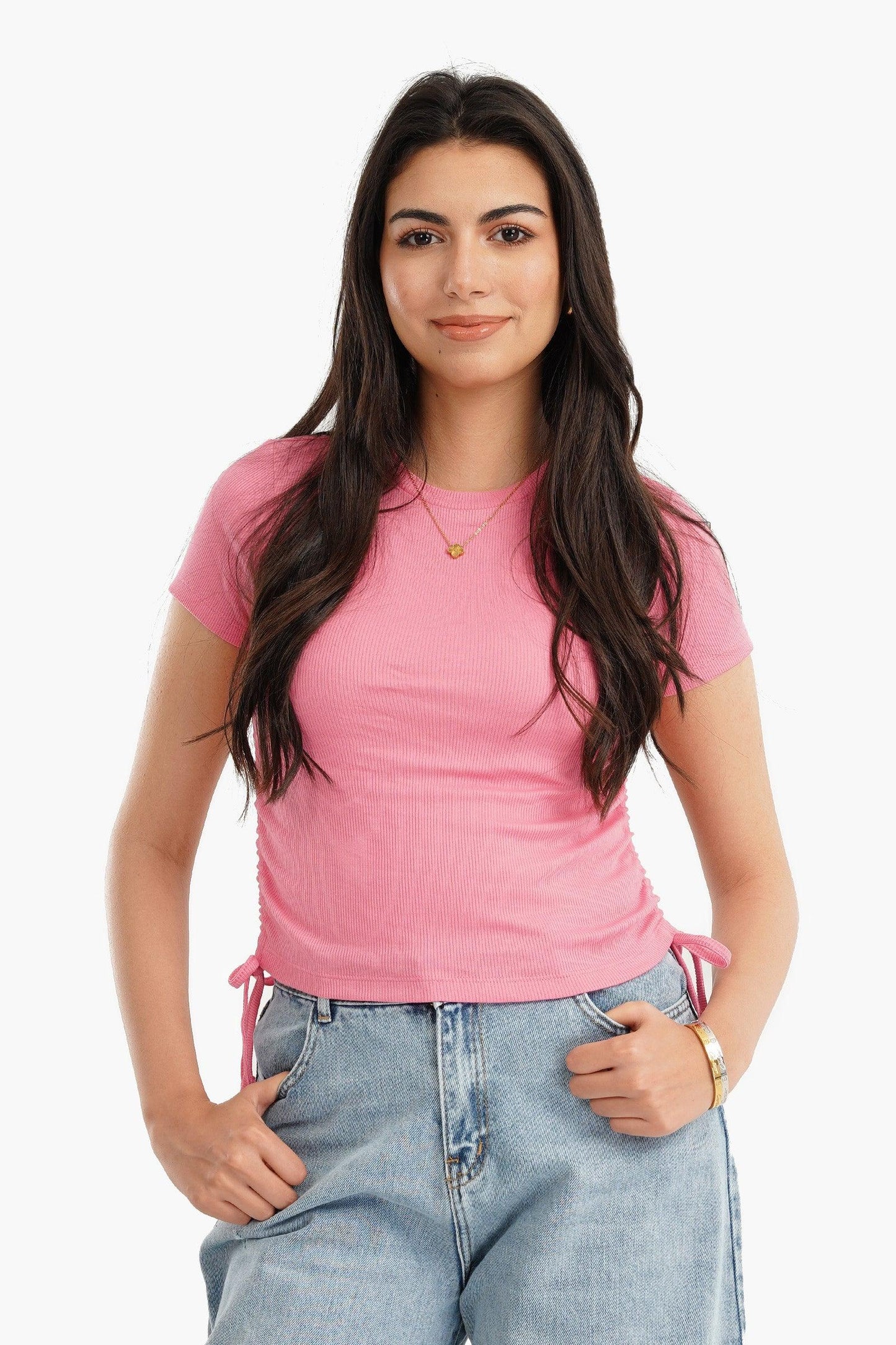 Crop Top with Side Drawstring