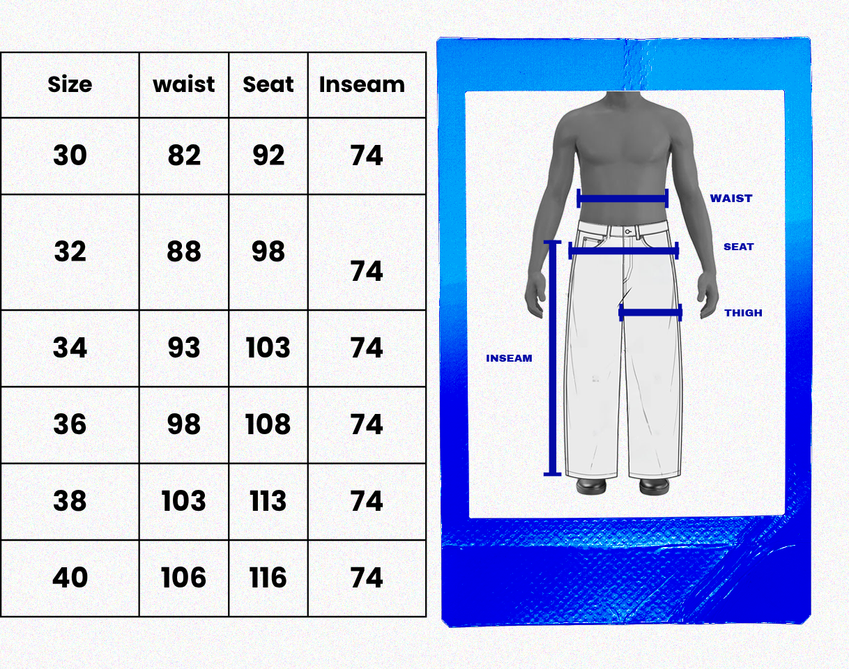 Drawn Side Color Baggy Fit Jeans