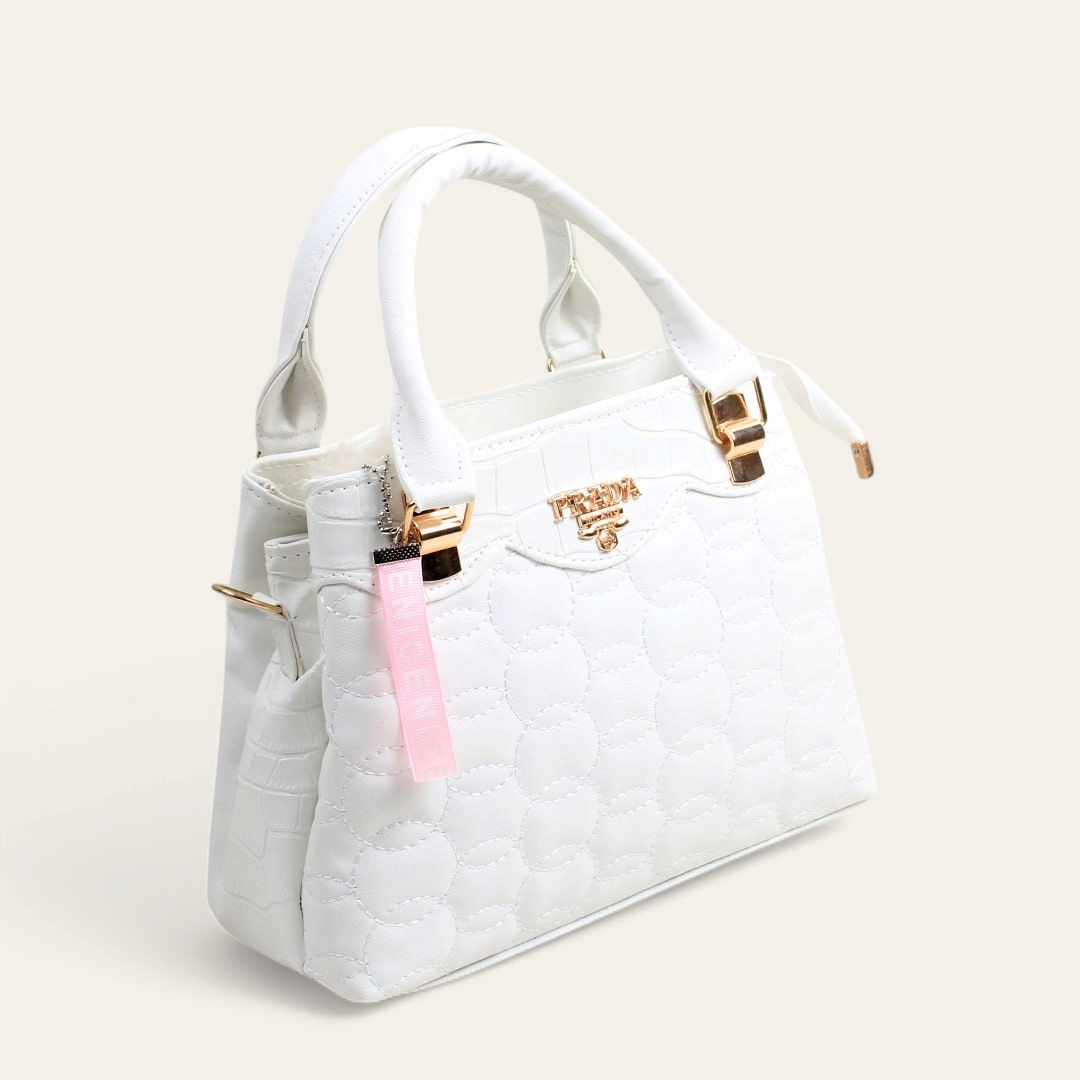 White Side Keychain Handbag
