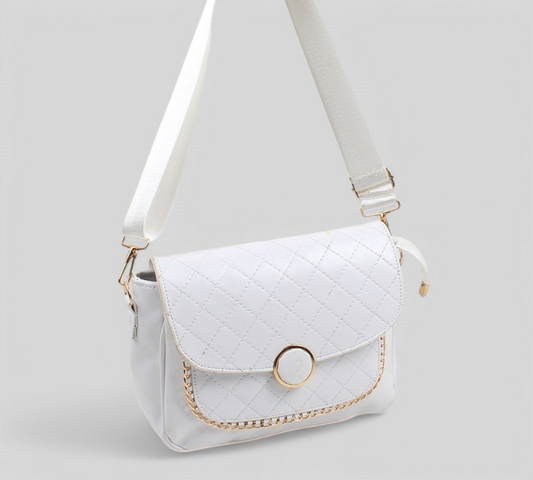 White Casual Crossbody Bag