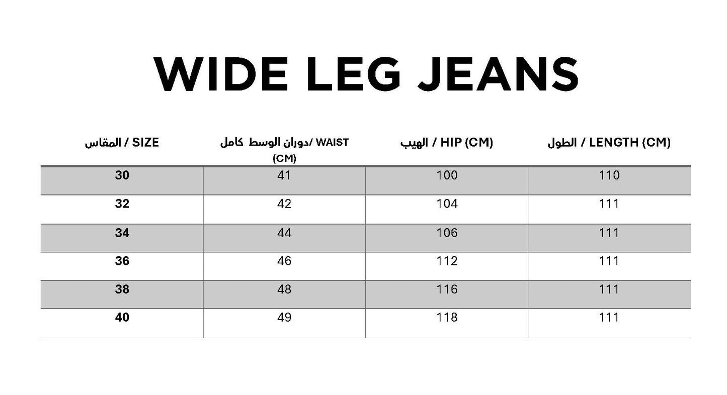 Wide Leg Jeans, Faded Blue