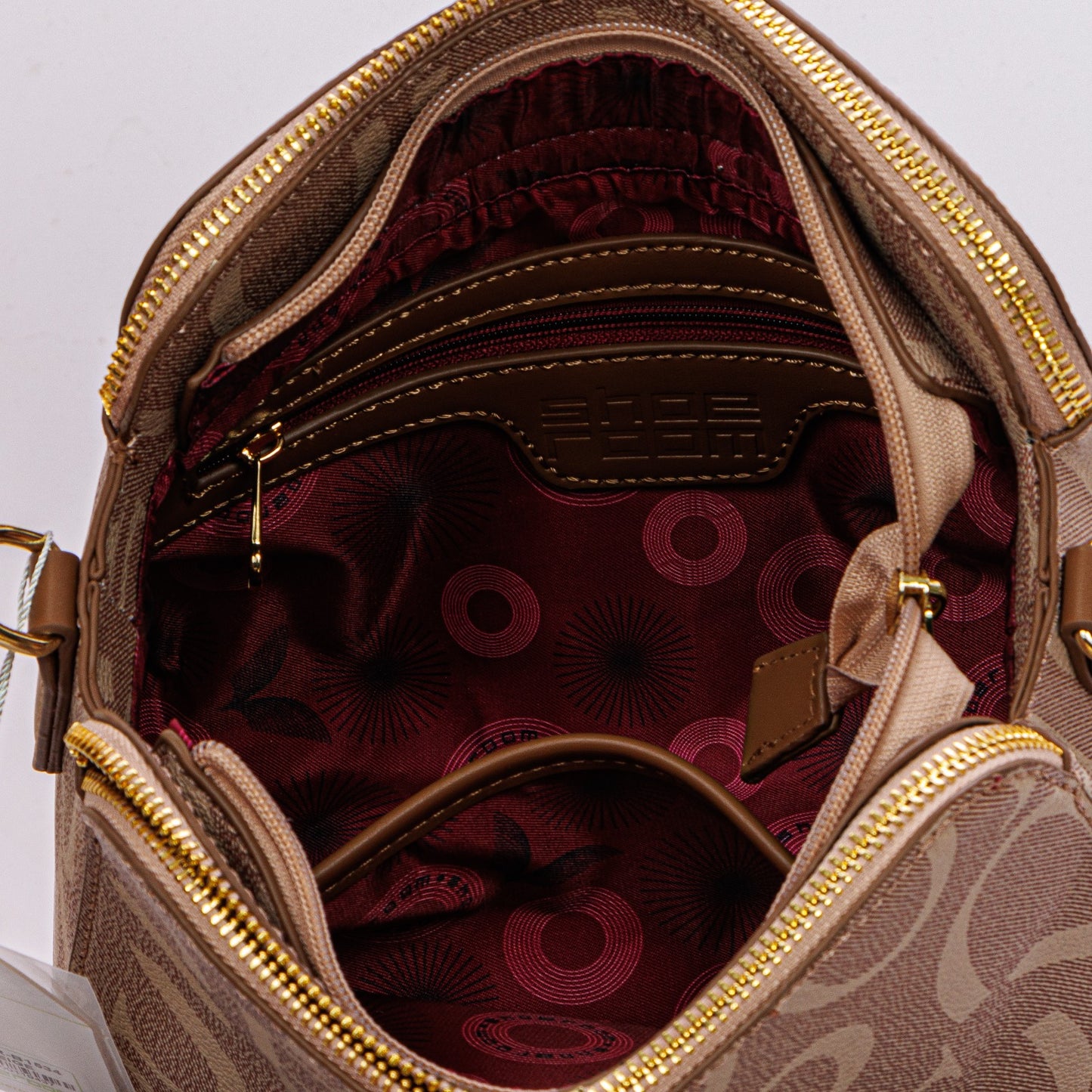 Triple Zipper Printed Cross Bag