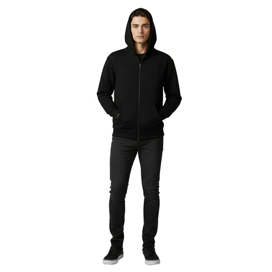 Zipper Melton Hoodie - هودي ميلتون مبطن بسوسته