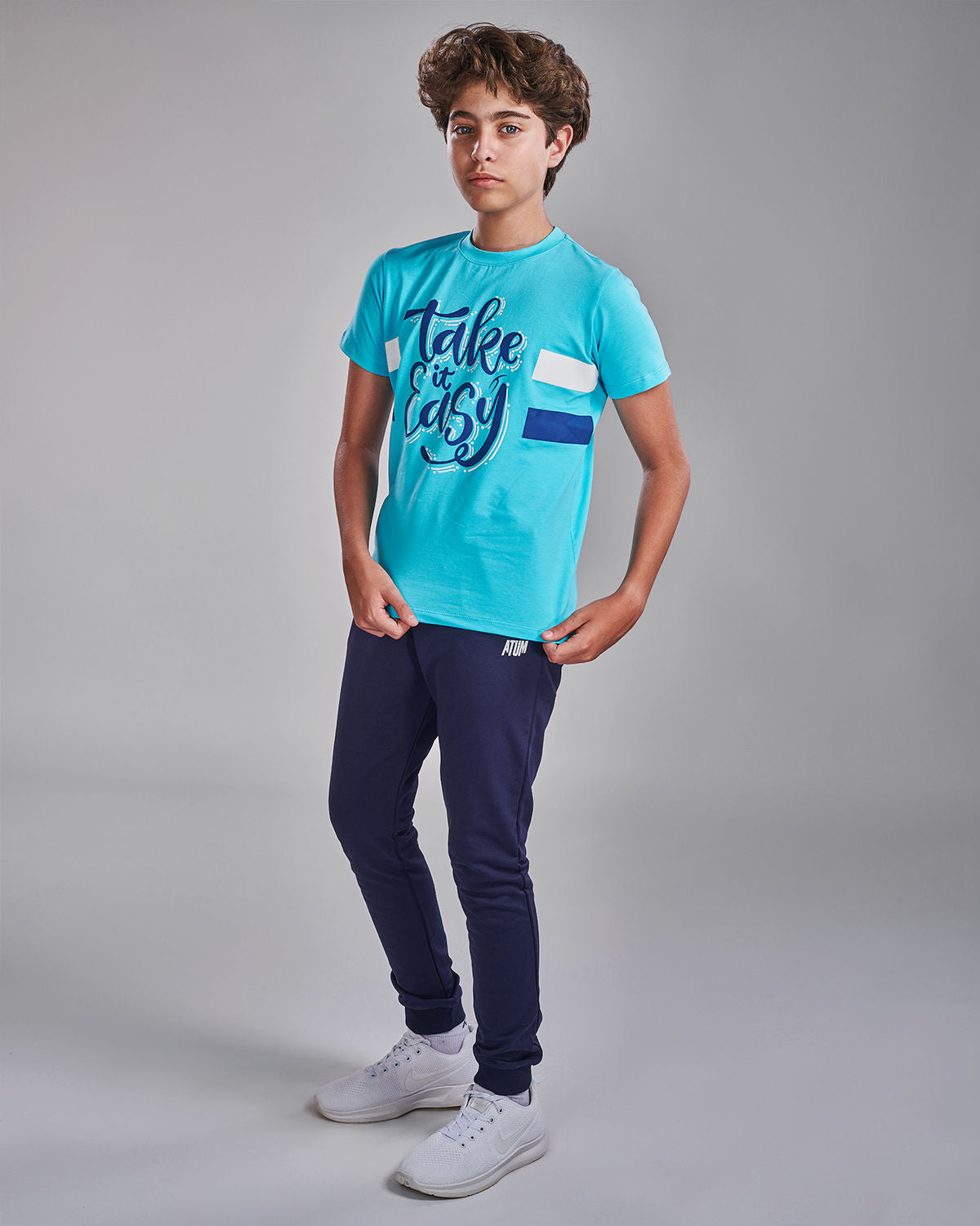 Sportive Sweatpants with Drawstring for Boys