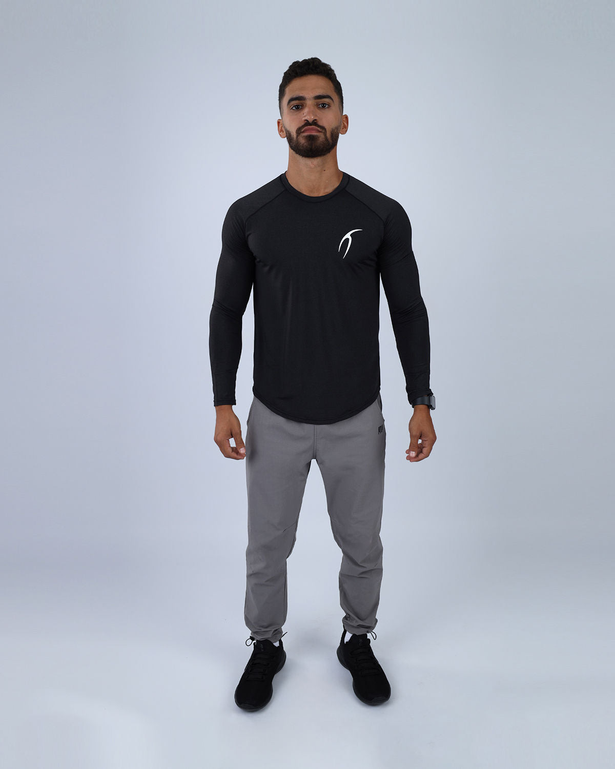 Black Long Sleeve Running T-shirt