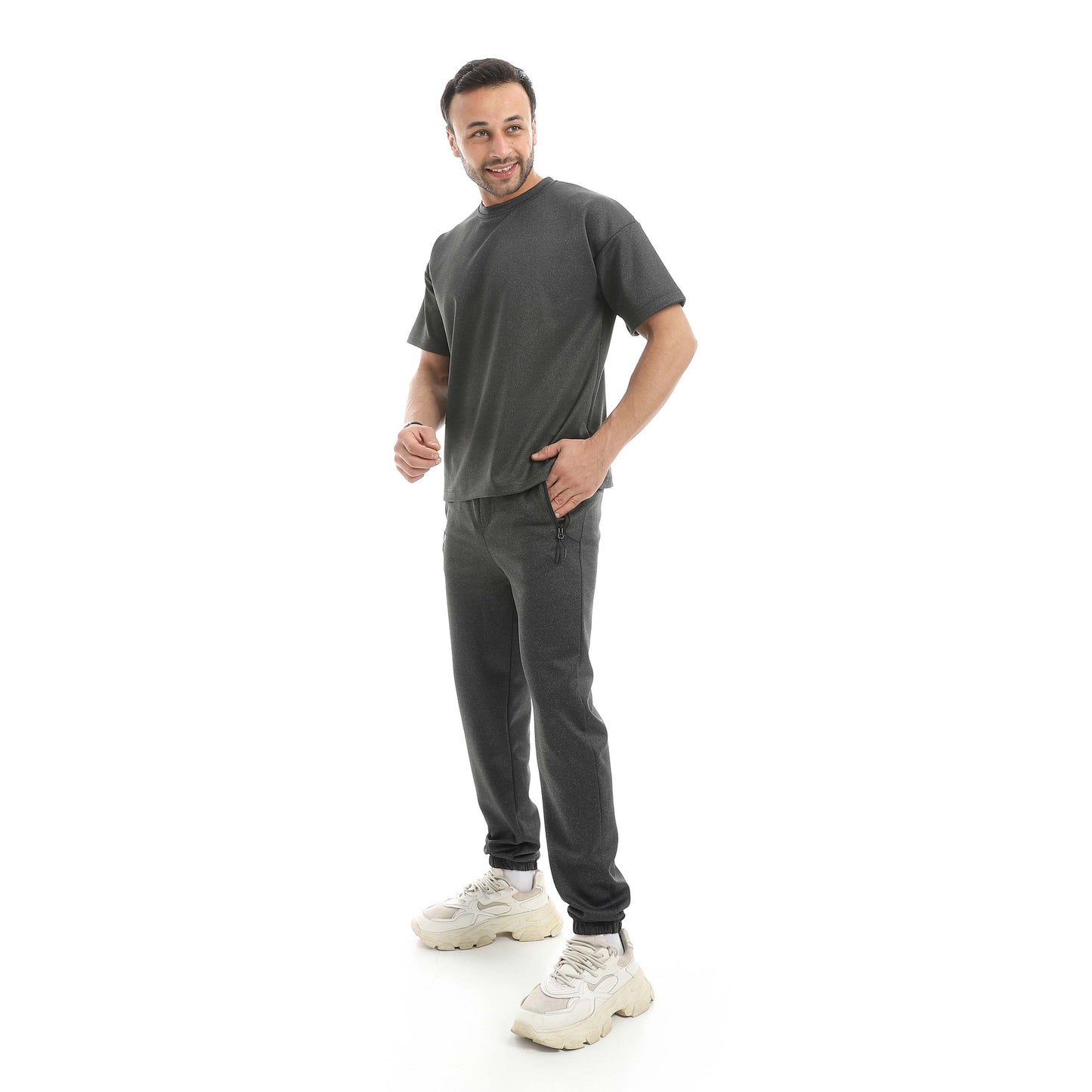 Set Of Oversize Bracelet T-Shirt And Zipper Pants