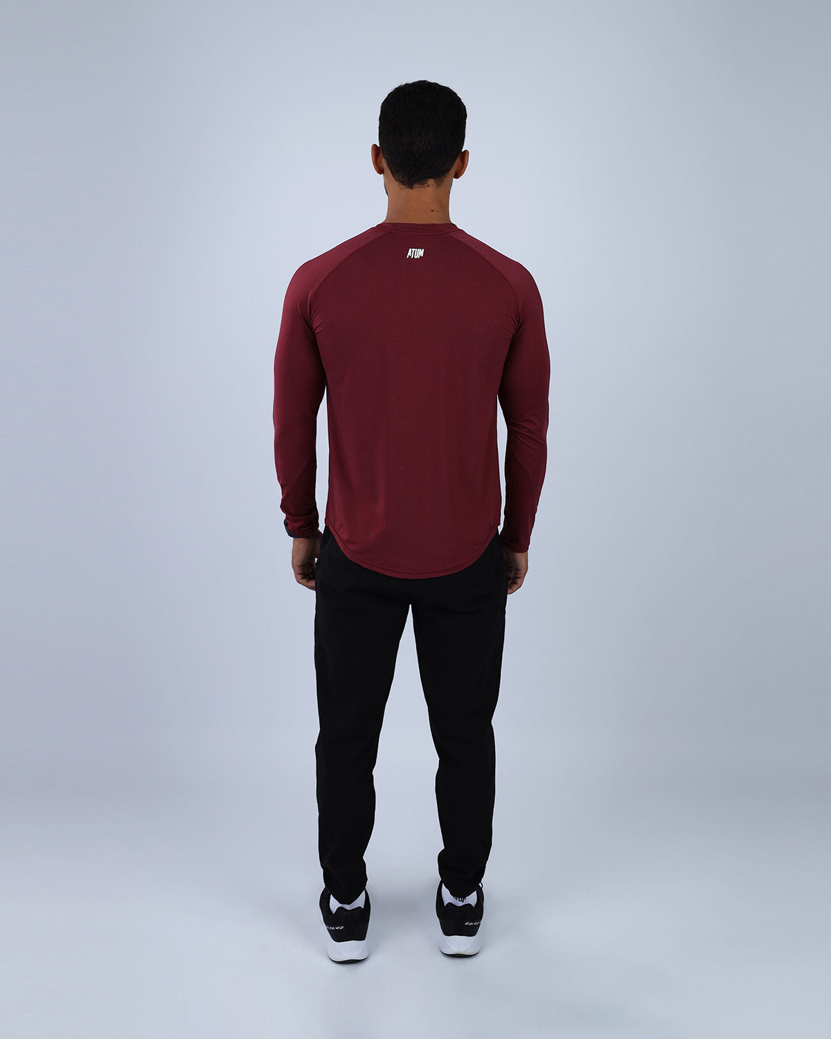 Burgundy Long Sleeve Running T-shirt