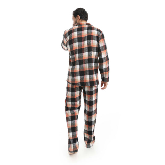 Orange & Black Classic Checkered Pajama