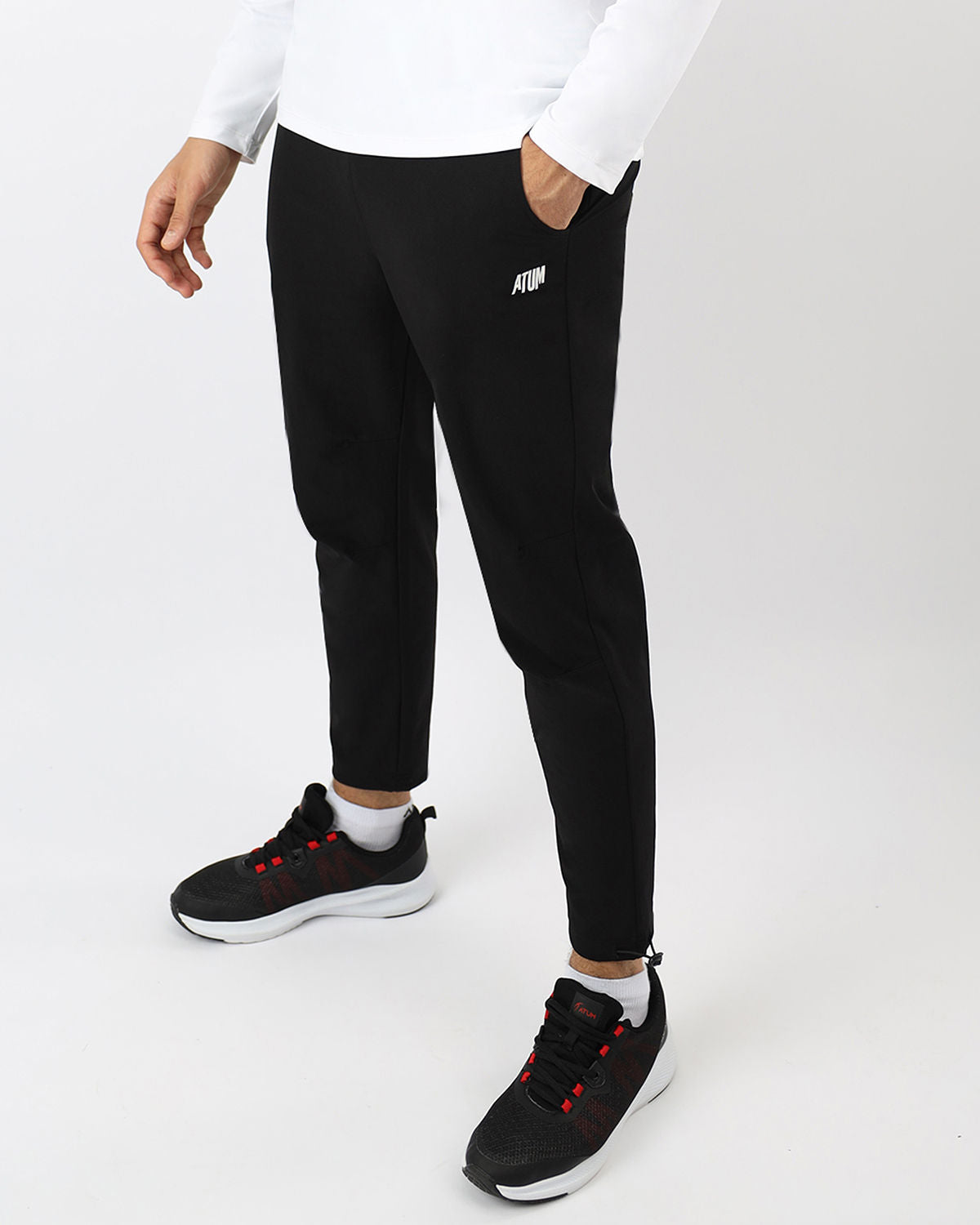 Black Slim-Fit Jogger Pants