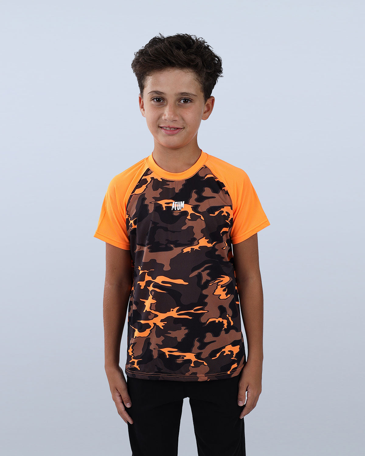 Orange Army Training Sports T-Shirt for Teen Boys