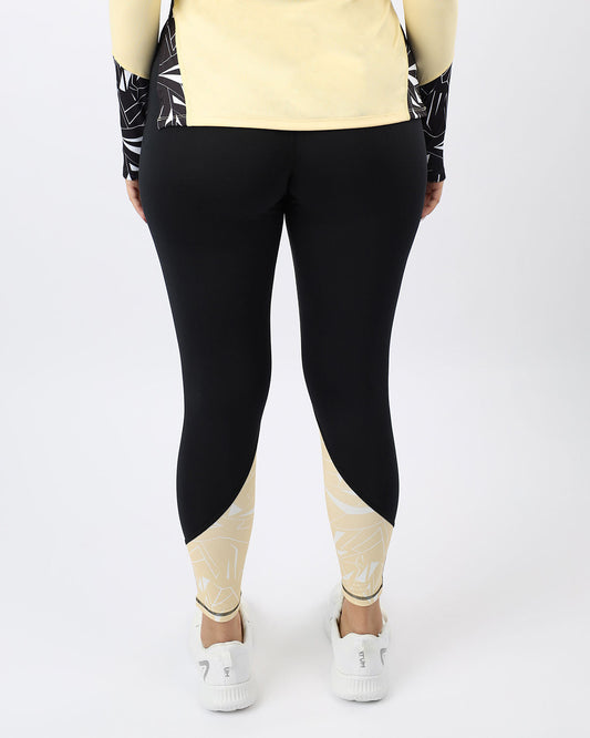 Black Half & Half Soft Leggings