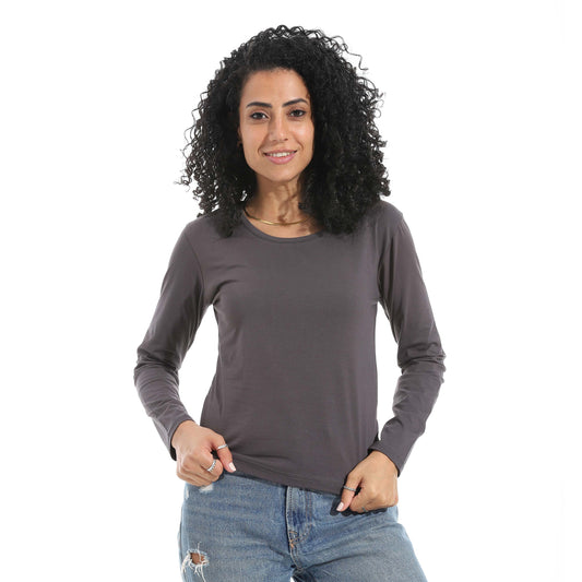 Single Lycra Wide Neck Basic Top