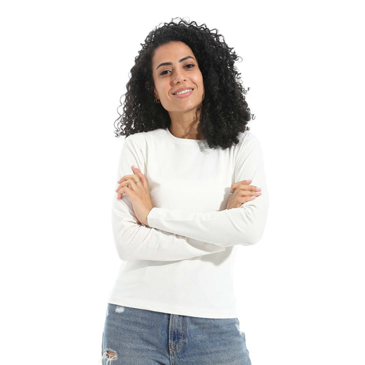 Single Lycra Crew Neck Basic Top