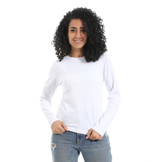 Single Lycra Crew Neck Basic Top