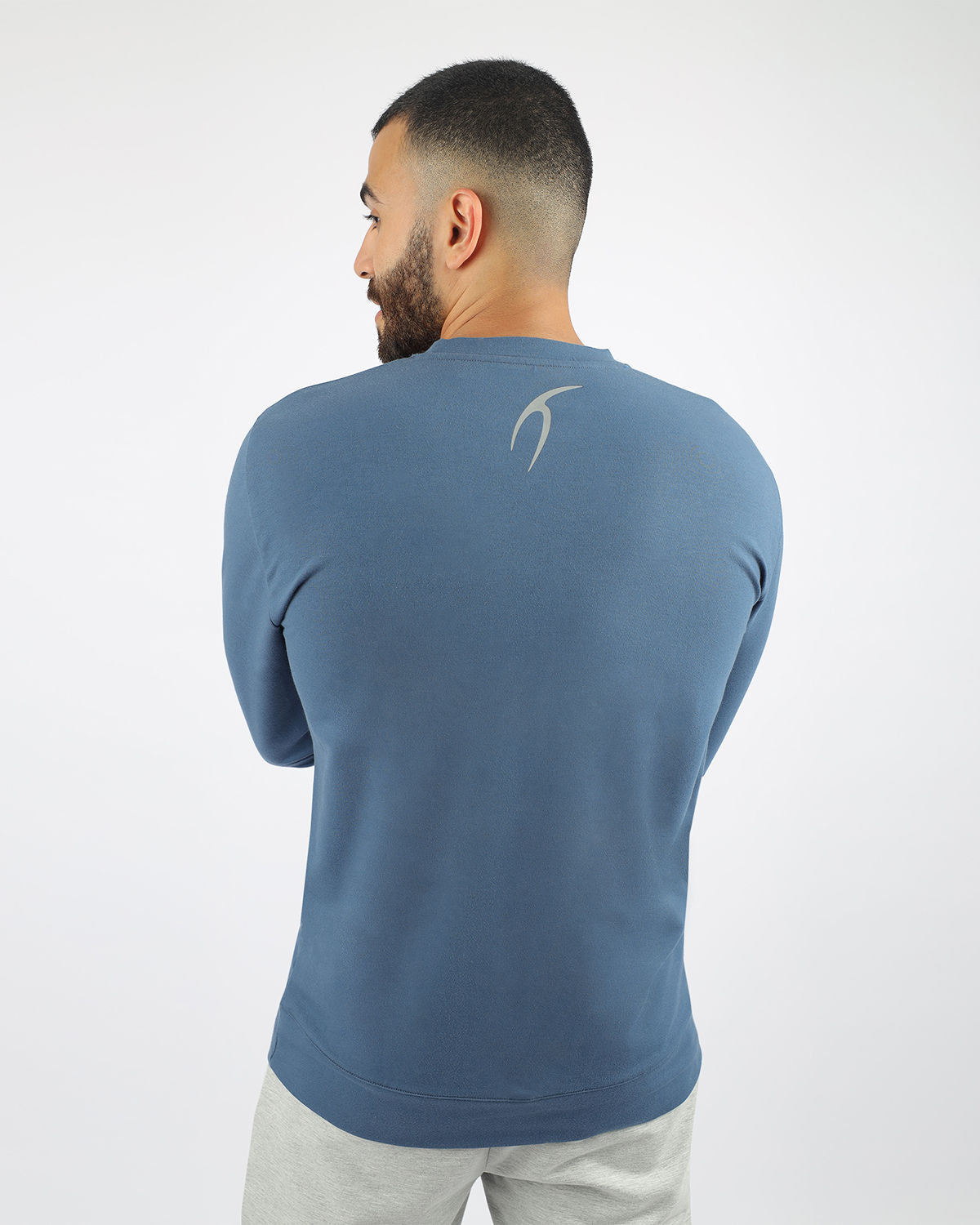 Steel Blue Long-Sleeve T-Shirt
