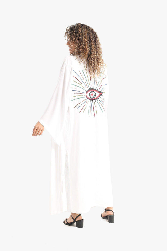 Back Eye Embroidery Kimono - Carina - ??’????????ñ??�ÿ??ƒ?ÿ????
