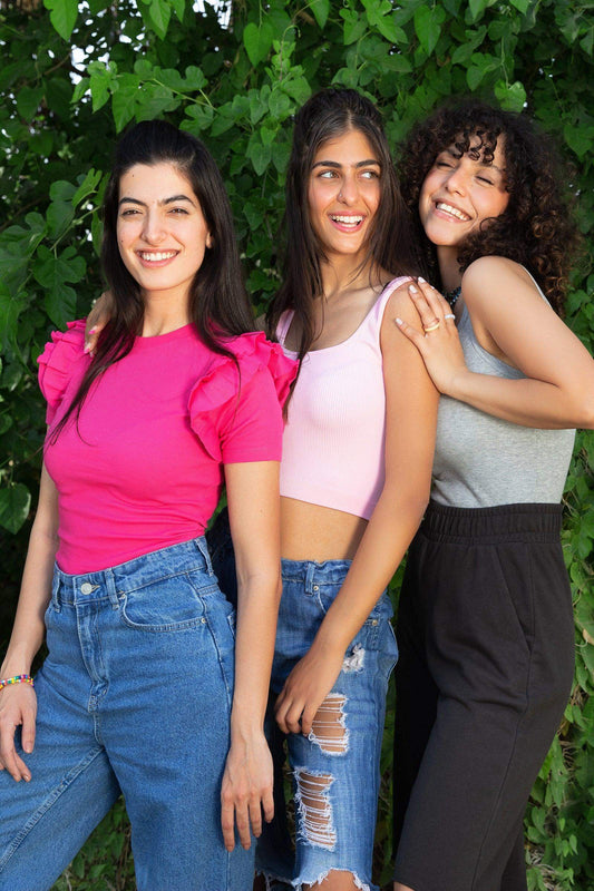 Basic Bodysuit with Ruffles - Carina - ??’????????ñ??�ÿ??ƒ?ÿ????