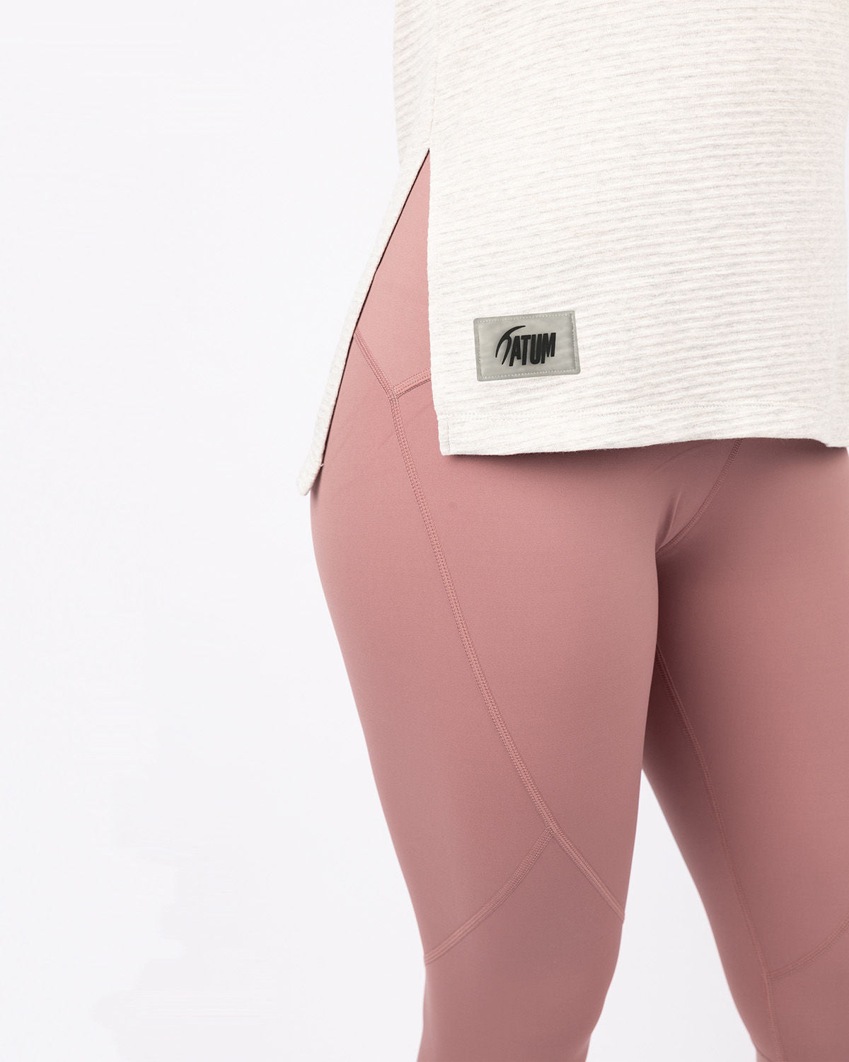 Gray Cotton Rib Long Sleeve T-Shirt - تي شيرت رمادي من القطن بأكمام طويلة