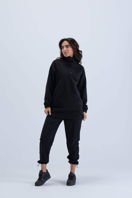 Black Fleece Lounge Sweatshirt - Carina - ??’????????ñ??�ÿ??ƒ?ÿ????