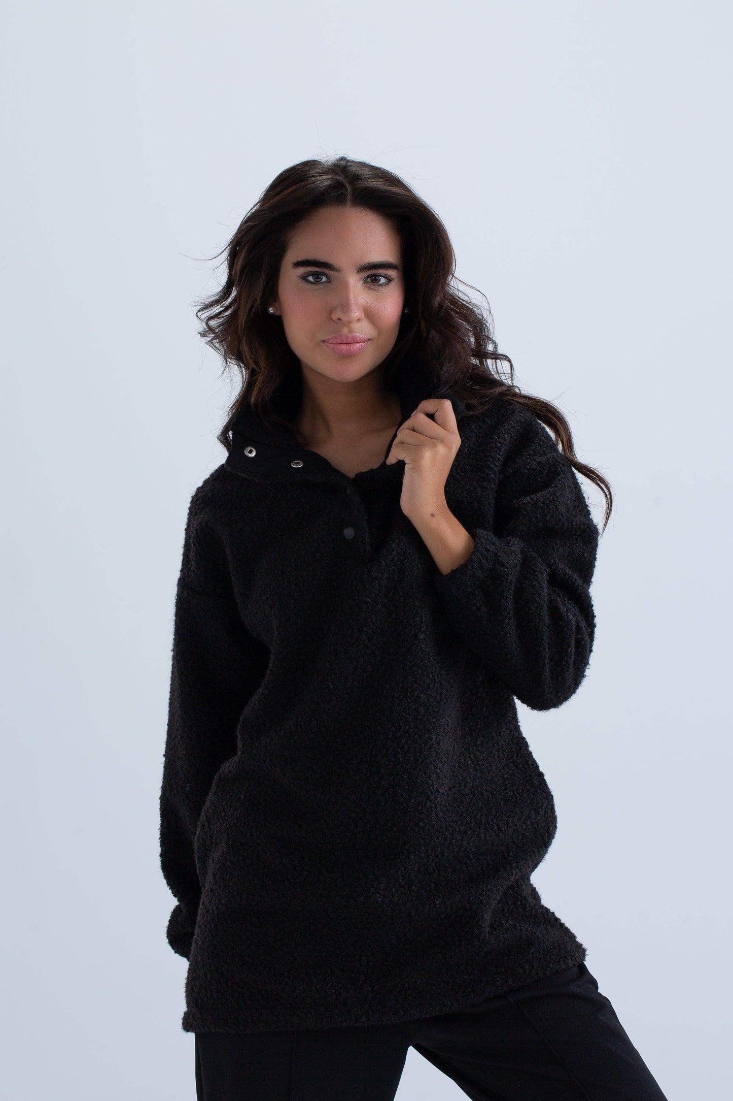 Black Fleece Lounge Sweatshirt - Carina - ??’????????ñ??�ÿ??ƒ?ÿ????