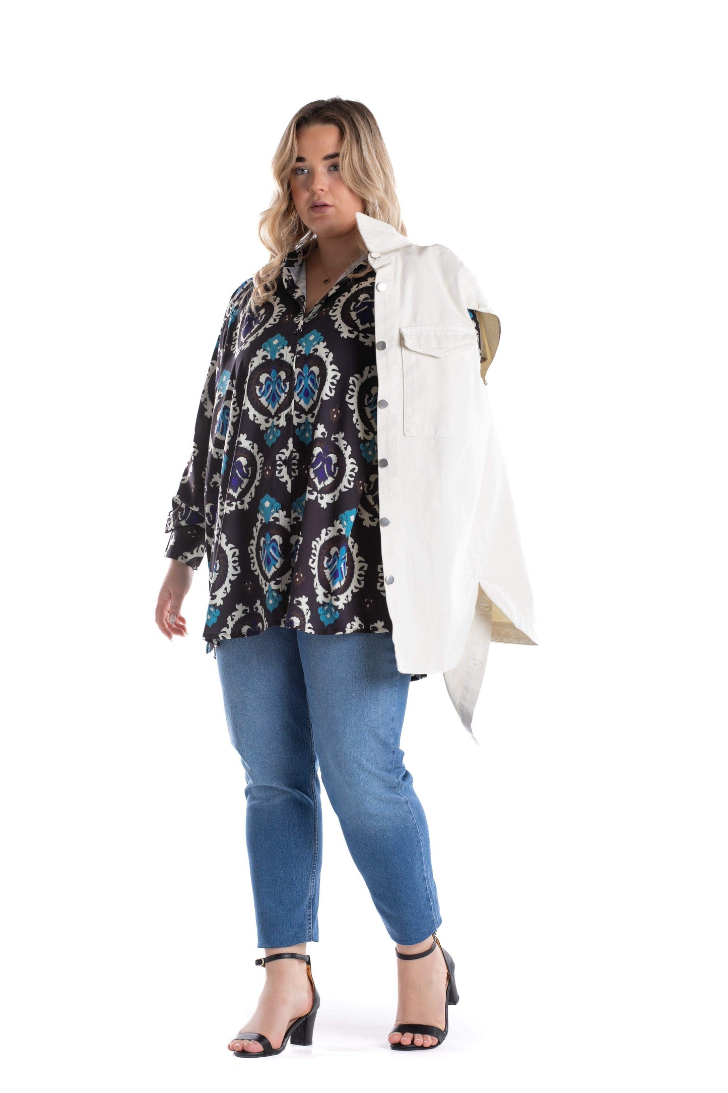 Black Printed Voile Shirt - Carina - ??’????????ñ??�ÿ??ƒ?ÿ????