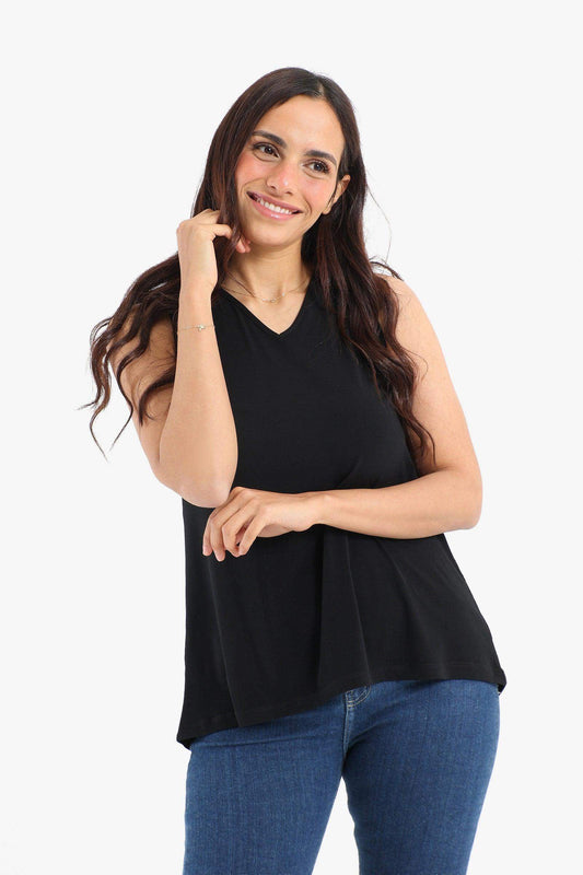 Black Voile Sleeveless Blouse - Carina - ??’????????ñ??�ÿ??ƒ?ÿ????